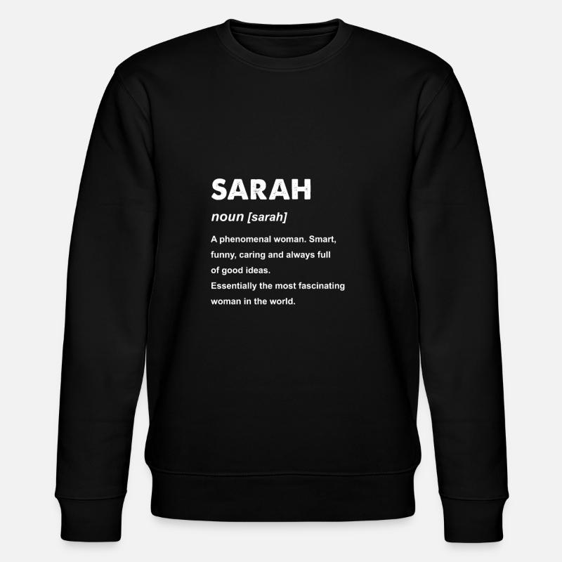 Sarah Name Geschenk Design - Stanley/Stella Unisex Bio-Sweatshirt CHANGER  - Schwarz