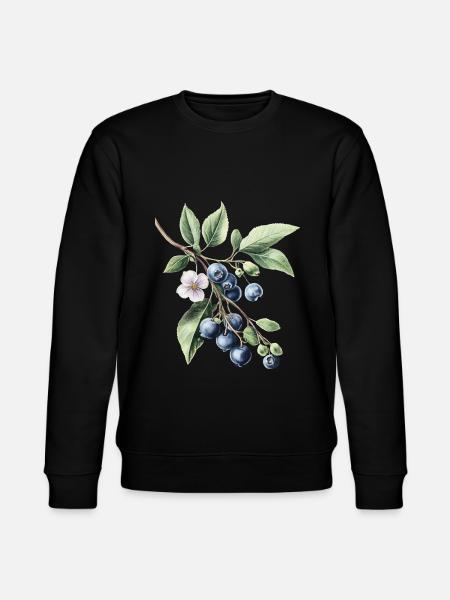 Blaubeeren - Stanley/Stella Unisex Bio-Sweatshirt CHANGER  - Schwarz