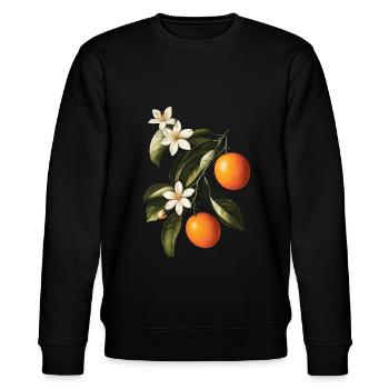 Orange - Stanley/Stella Unisex Bio-Sweatshirt CHANGER  - Schwarz - Vorne - Nik (191cm) & Marisol (170cm)