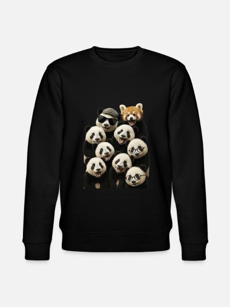 Panda - Stanley/Stella Unisex Bio-Sweatshirt CHANGER - Schwarz
