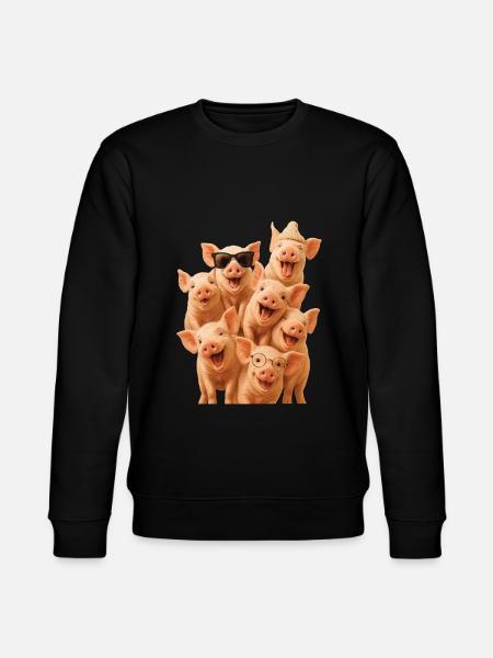 Schwein - Stanley/Stella Unisex Bio-Sweatshirt CHANGER  - Schwarz