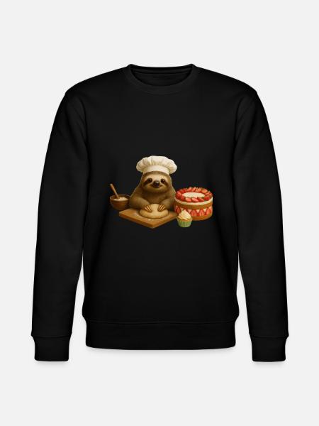 Sloth Baking - Stanley/Stella CHANGER Unisex Organic Sweatshirt - black