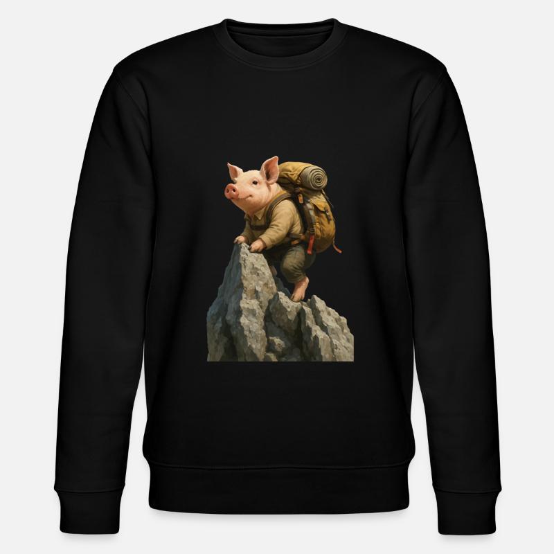 Randonnée avec cochon - Sweat bio CHANGER Stanley/Stella Unisexe - noir
