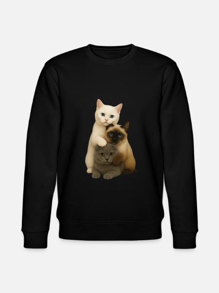 British Shorthair Siamese Fold - Stanley/Stella CHANGER Unisex Organic Sweatshirt - black