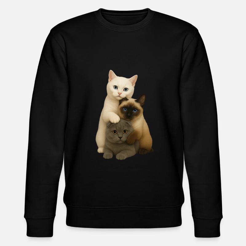 British Shorthair Siamese Fold - Stanley/Stella CHANGER Unisex Organic Sweatshirt - black