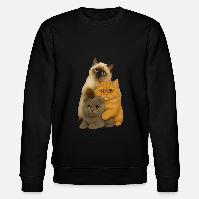 Birman Persian Fold - Stanley/Stella CHANGER Unisex Organic Sweatshirt - black