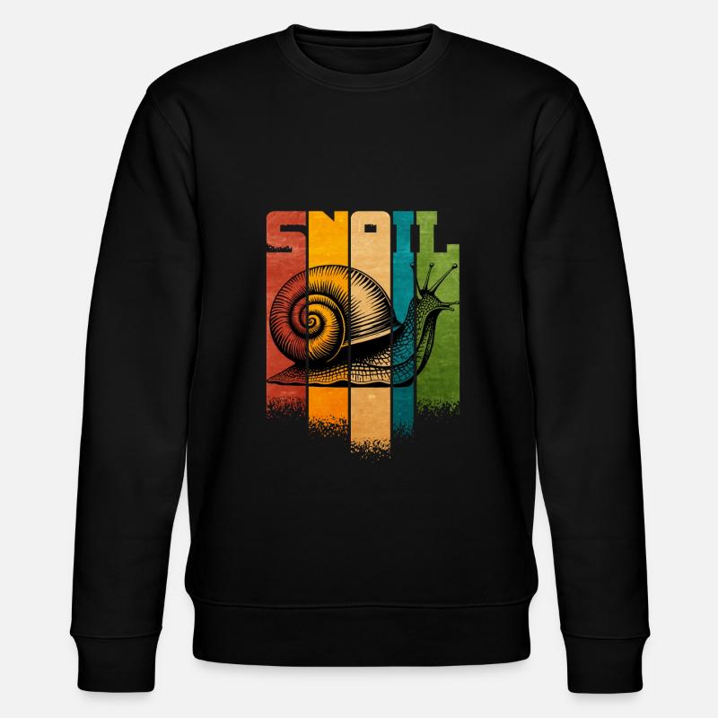 Schnecke - Stanley/Stella Unisex Bio-Sweatshirt CHANGER  - Schwarz