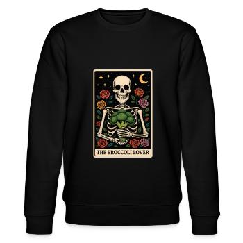 Broccoli Tarot - Stanley/Stella CHANGER Unisex Organic Sweatshirt - black - Front - Nik (191cm) & Marisol (170cm)
