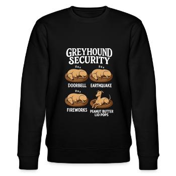 Windhund Greyhound - Stanley/Stella Unisex Bio-Sweatshirt CHANGER  - Schwarz - Vorne - Nik (191cm) & Marisol (170cm)