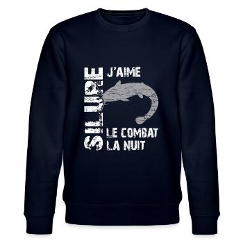 Pêche au silure Combat avec le silure Pêche sporti - Sweat bio CHANGER Stanley/Stella Unisexe - marine - Devant - Nik (191cm) & Marisol (170cm)