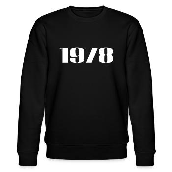 1978 - Cadeau né en 1978 - Sweat bio CHANGER Stanley/Stella Unisexe - noir - Devant - Nik (191cm) & Marisol (170cm)
