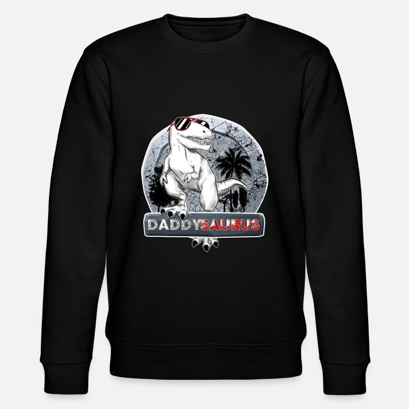 Daddysaurus - Stanley/Stella CHANGER Unisex Organic Sweatshirt - black