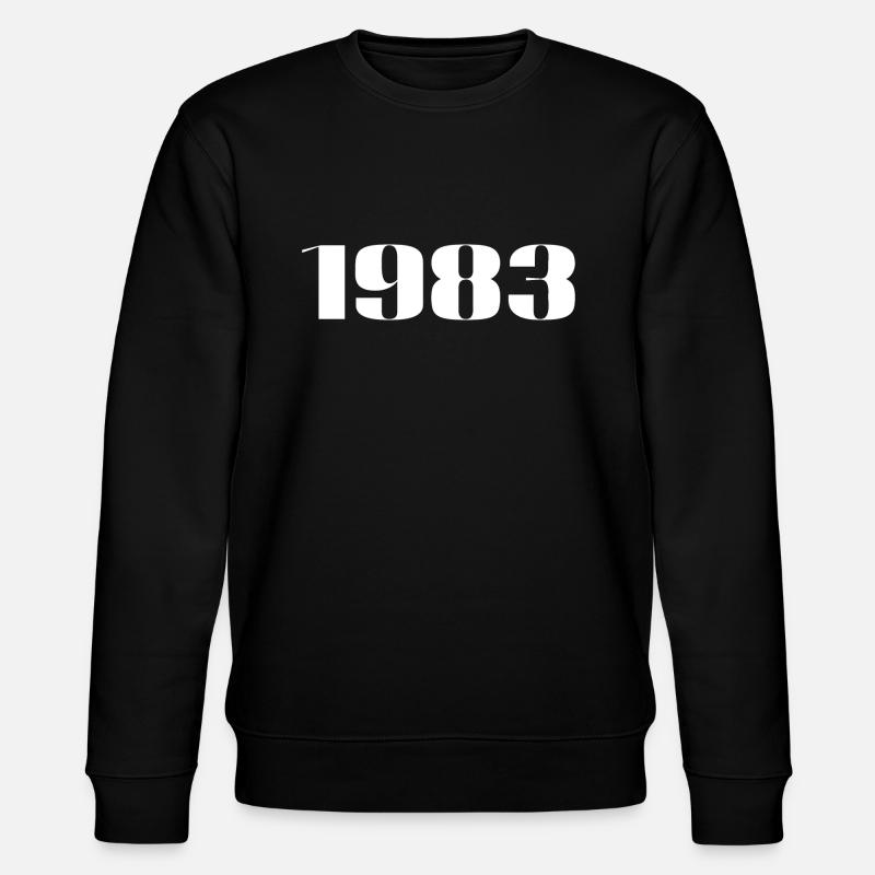 1983 - Gift born in 1983 - Stanley/Stella CHANGER Unisex Organic Sweatshirt - black