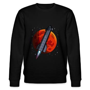 Starship Space Mars X - Stanley/Stella Unisex Bio-Sweatshirt CHANGER  - Schwarz - Vorne - Nik (191cm) & Marisol (170cm)