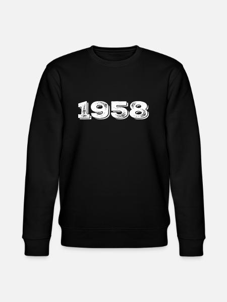 Birthday Gift 1958 - 1958 - Stanley/Stella CHANGER Unisex Organic Sweatshirt - black