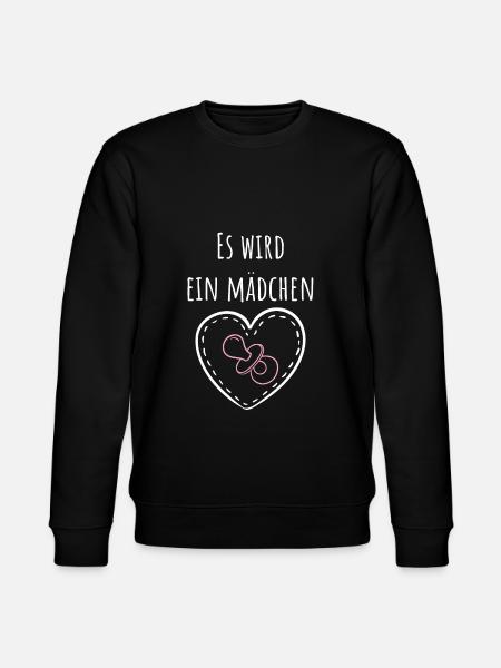 Es wird ein Mädchen! - Stanley/Stella Unisex Bio-Sweatshirt CHANGER - Schwarz