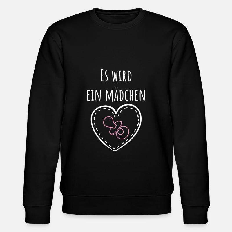Es wird ein Mädchen! - Stanley/Stella Unisex Bio-Sweatshirt CHANGER - Schwarz