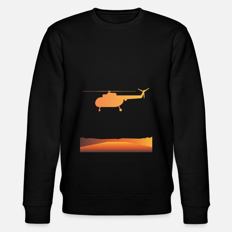 Flugzeug - Stanley/Stella Unisex Bio-Sweatshirt CHANGER  - Schwarz