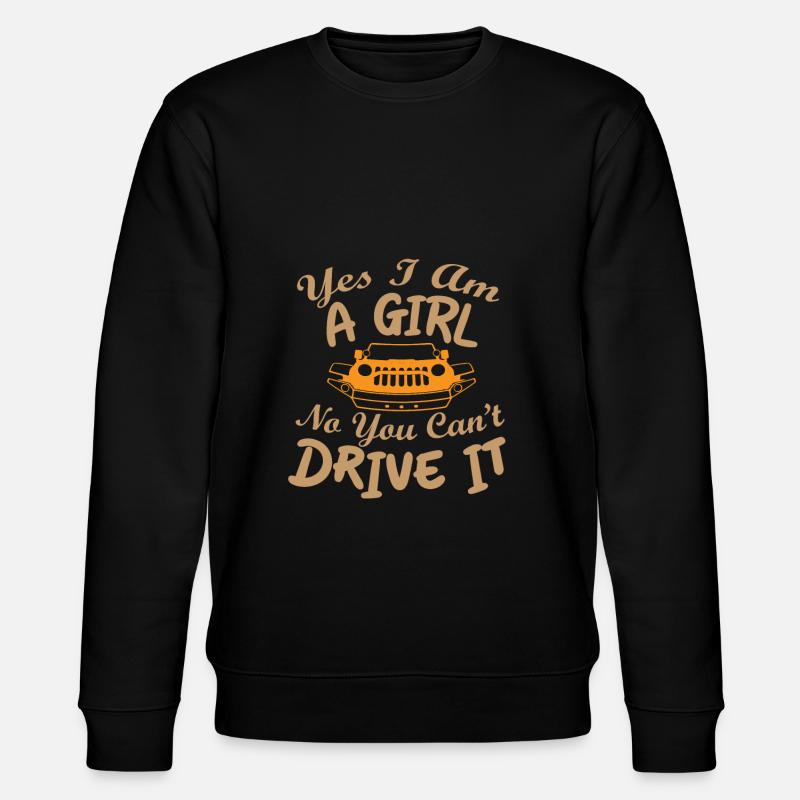 Frau mit Geländewagen - Stanley/Stella Unisex Bio-Sweatshirt CHANGER  - Schwarz