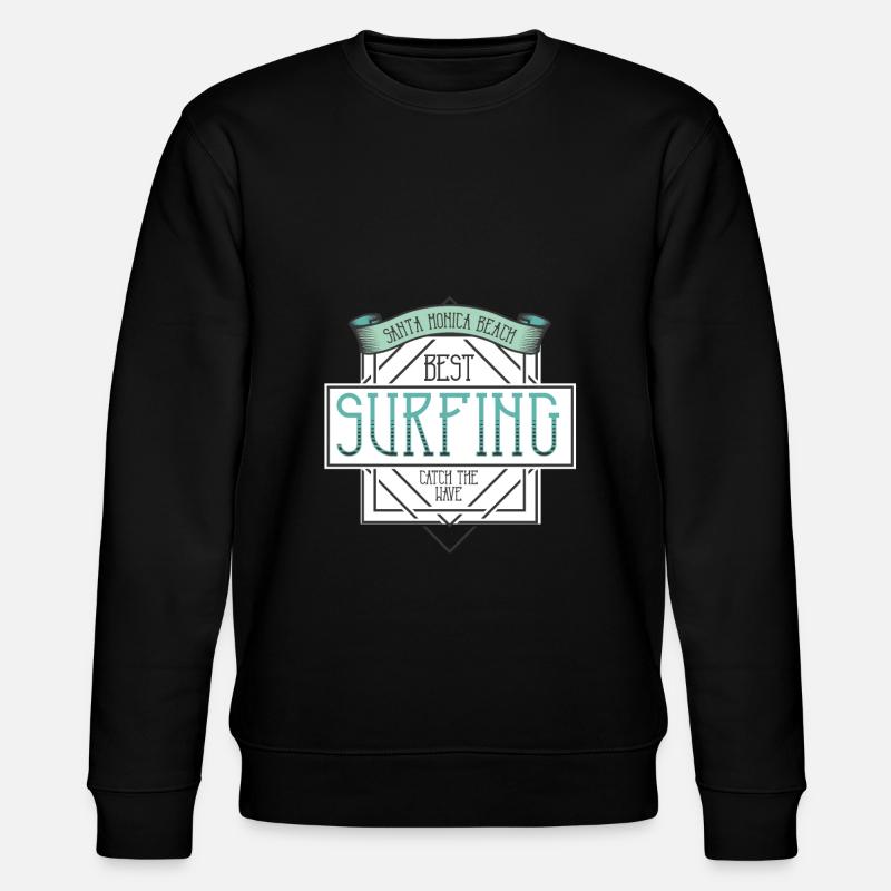 Été, Soleil, Surf - Sweat bio CHANGER Stanley/Stella Unisexe - noir