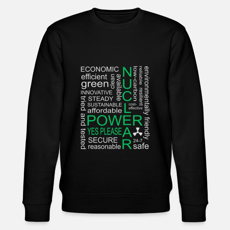 Atomkraft, Ja bitte, Kernenergie - Stanley/Stella Unisex Bio-Sweatshirt CHANGER  - Schwarz
