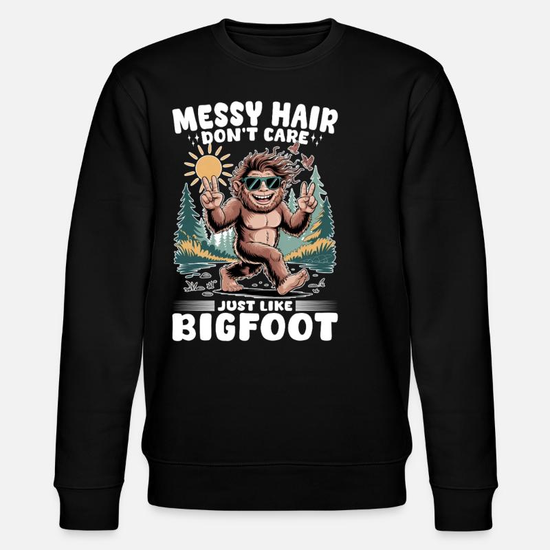 Bigfoot Sasquatch - Stanley/Stella Unisex Bio-Sweatshirt CHANGER  - Schwarz