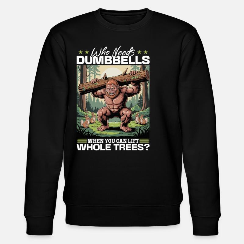 Bigfoot Sasquatch - Stanley/Stella Unisex Bio-Sweatshirt CHANGER  - Schwarz