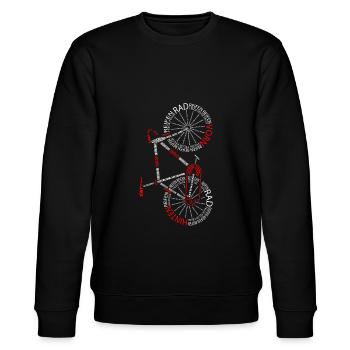 Fahrrad Anatomie deutsch Rennrad Bike vertikal - Stanley/Stella Unisex Bio-Sweatshirt CHANGER  - Schwarz - Vorne - Nik (191cm) & Marisol (170cm)