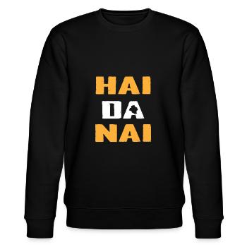 Haidanai Swabian Swabia Terms - Stanley/Stella CHANGER Unisex Organic Sweatshirt - black - Front - Nik (191cm) & Marisol (170cm)