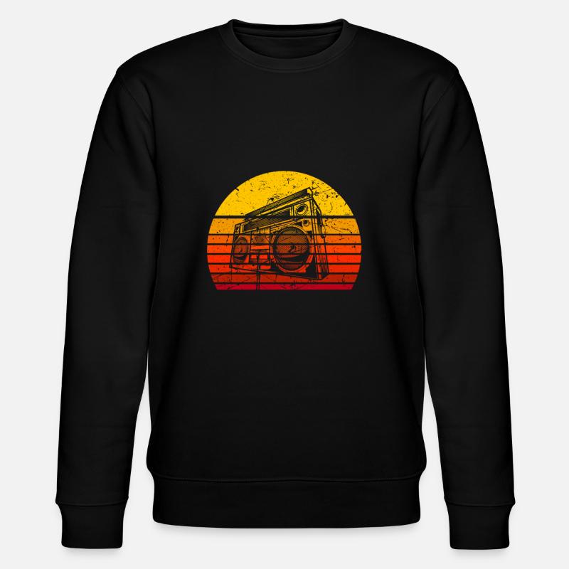 Retro Radio - Stanley/Stella Unisex Bio-Sweatshirt CHANGER  - Schwarz
