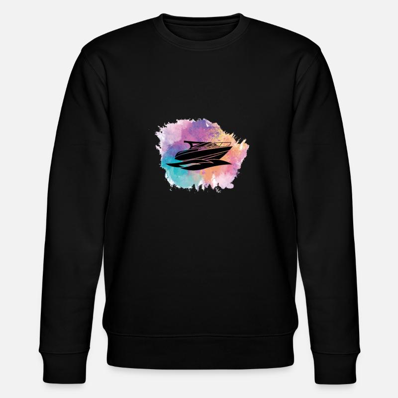 Bateau bateau bateau bateau bateau - Sweat bio CHANGER Stanley/Stella Unisexe - noir