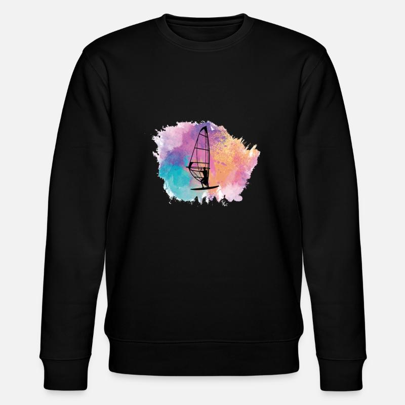 Windsurfing Windsurfers - Stanley/Stella CHANGER Unisex Organic Sweatshirt - black