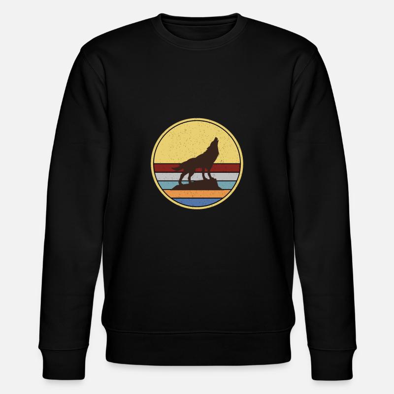 Wolf Rudel Tier Wölfe - Stanley/Stella Unisex Bio-Sweatshirt CHANGER  - Schwarz
