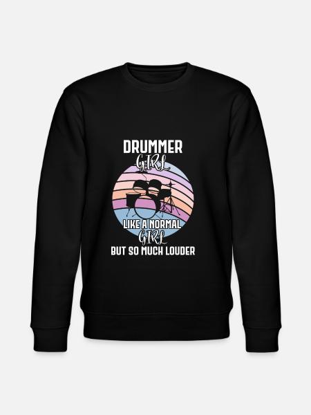 Drummer girl - Stanley/Stella Unisex Bio-Sweatshirt CHANGER  - Schwarz