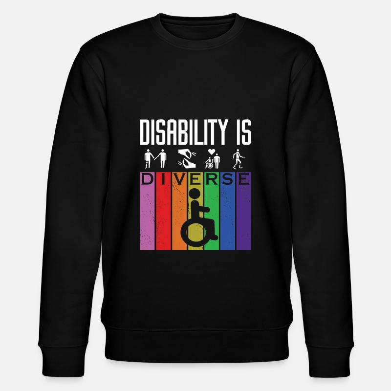 DISABILITY IS DIVERSE - Stanley/Stella Unisex Bio-Sweatshirt CHANGER  - Schwarz