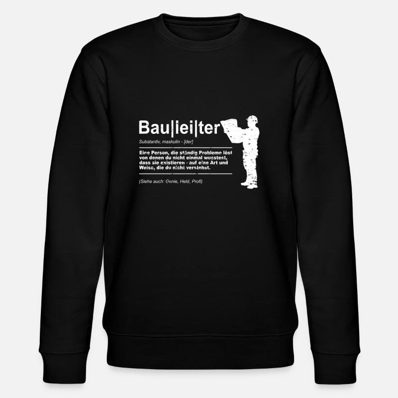 Bauleiter Baustelle Bauherr - Stanley/Stella Unisex Bio-Sweatshirt CHANGER - Schwarz