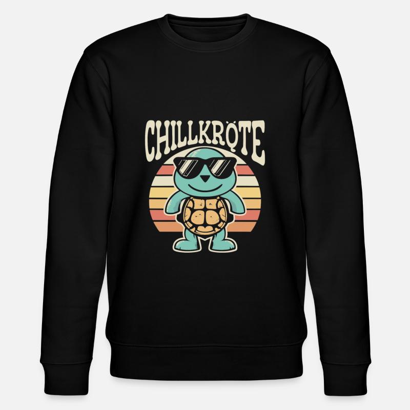 Relaxte Schildkröte Chillkröte - Stanley/Stella Unisex Bio-Sweatshirt CHANGER  - Schwarz