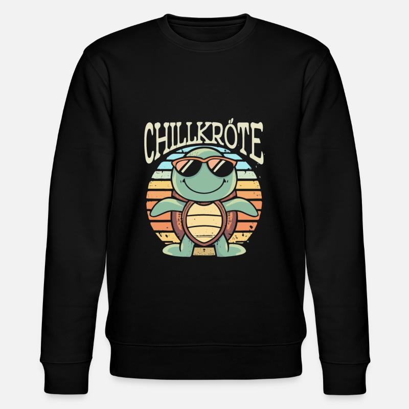 Relaxed Turtle Chill Toad - Stanley/Stella CHANGER Unisex Organic Sweatshirt - black