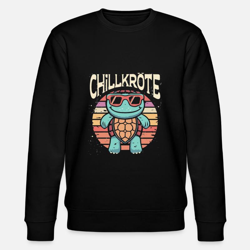 Relaxte Schildkröten Chillkröte - Stanley/Stella Unisex Bio-Sweatshirt CHANGER  - Schwarz
