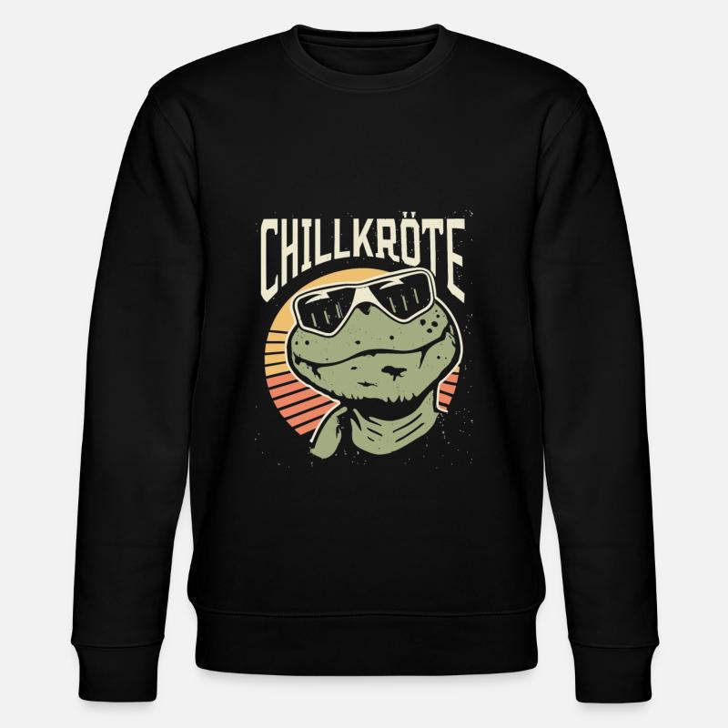 Relaxte Schildkröten Chillkröte - Stanley/Stella Unisex Bio-Sweatshirt CHANGER  - Schwarz