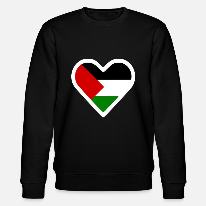 Free palestine herz - Stanley/Stella Unisex Bio-Sweatshirt CHANGER - Schwarz