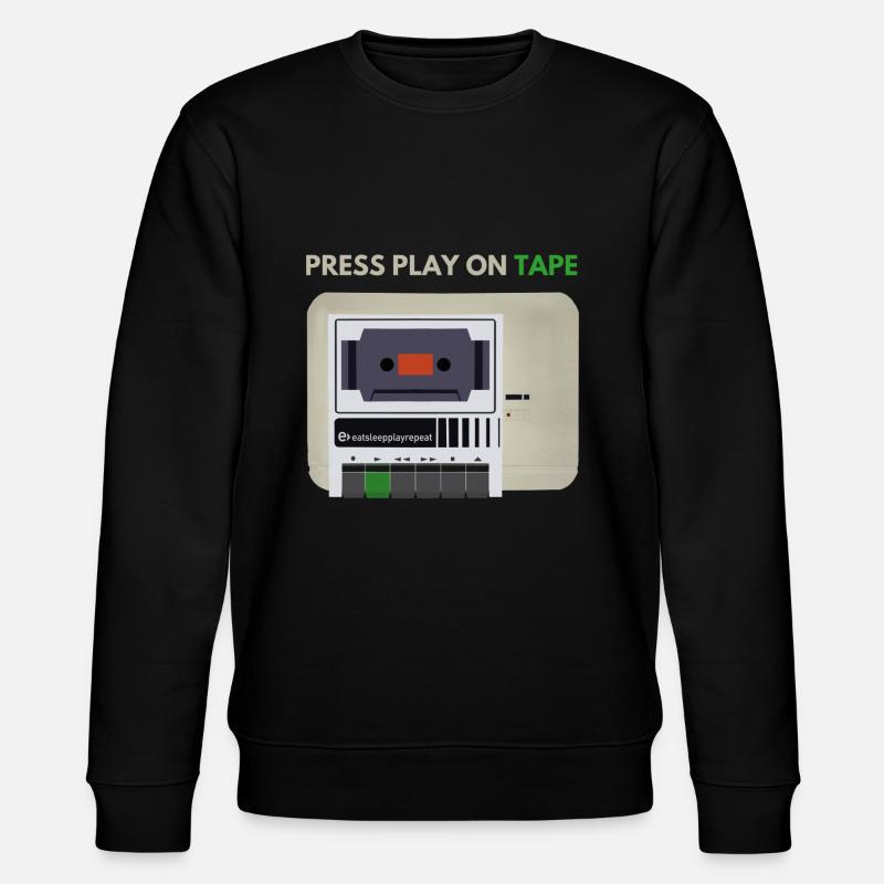 press play on tape - Stanley/Stella Unisex Bio-Sweatshirt CHANGER  - Schwarz