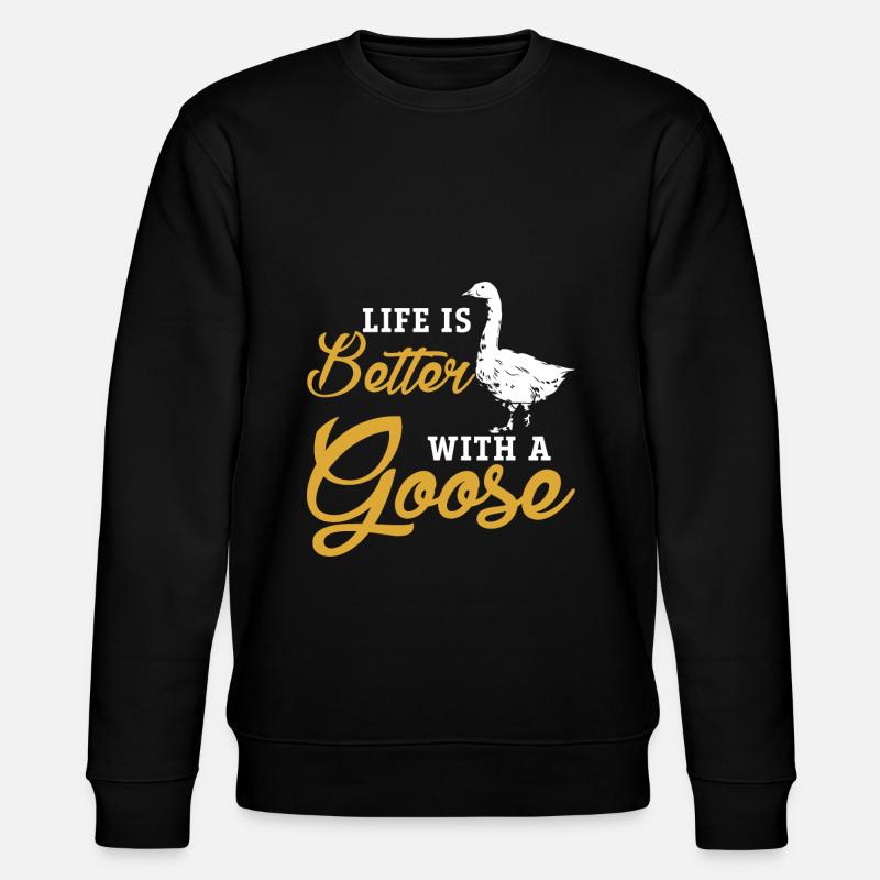 Gans - Stanley/Stella Unisex Bio-Sweatshirt CHANGER  - Schwarz