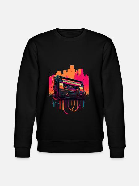 Retro Mixtape - Stanley/Stella CHANGER Unisex Organic Sweatshirt - black