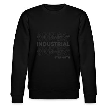 Industrial Strength Techno - Stanley/Stella CHANGER Unisex Organic Sweatshirt - black - Front - Nik (191cm) & Marisol (170cm)