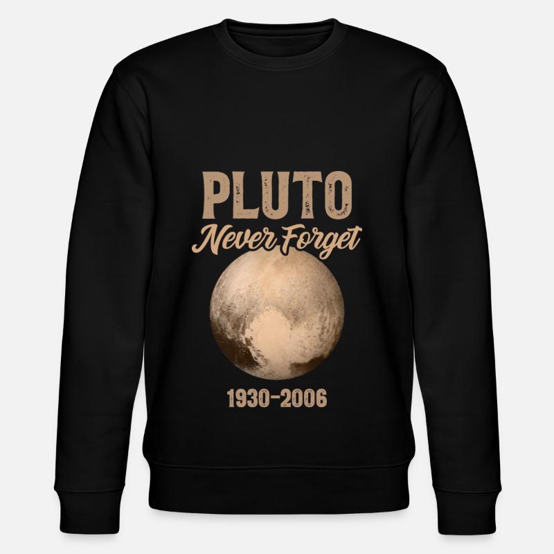 Pluto Never Forget - Stanley/Stella CHANGER Unisex Organic Sweatshirt - black