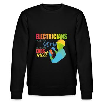 Électriciens - Sweat bio CHANGER Stanley/Stella Unisexe - noir - Devant - Nik (191cm) & Marisol (170cm)