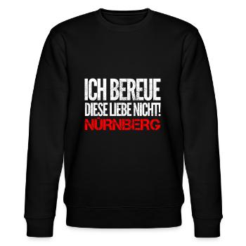 Nürnberg Ich bereue Diese Liebe nicht - Stanley/Stella Unisex Bio-Sweatshirt CHANGER  - Schwarz - Vorne - Nik (191cm) & Marisol (170cm)