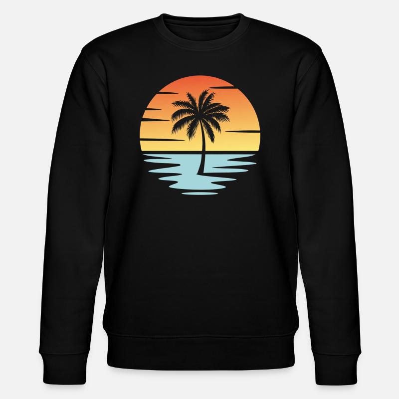 Plage Coucher de soleil - Sweat bio CHANGER Stanley/Stella Unisexe - noir
