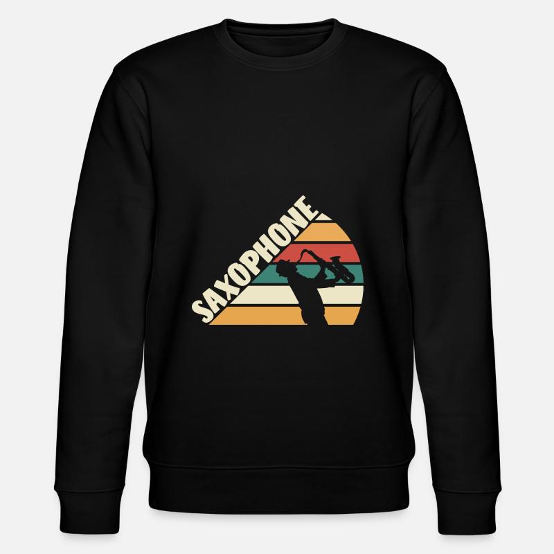Jazz player saxophone - Stanley/Stella CHANGER Unisex Organic Sweatshirt - black